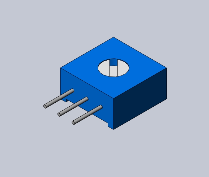电子器件Cermet Trimmer Single Turn 10mm 500mW Side Adjust 3386W